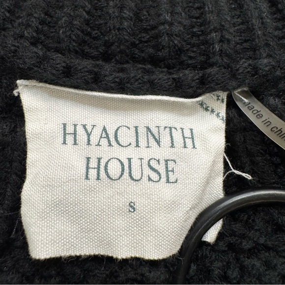 Black Cable Knit Cardigan Sweater - Picture 5 of 5